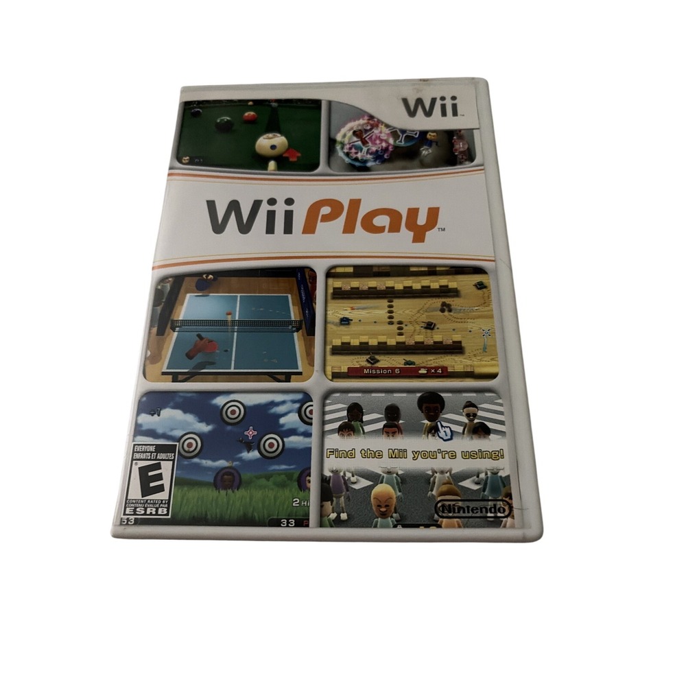 Nintendo Wii Play Video Game Classic Party Mini Games White Case E Rating OS